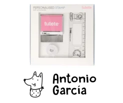 Sello Personalizado Lobo + Cinta Blanca para Ropa Oscura
