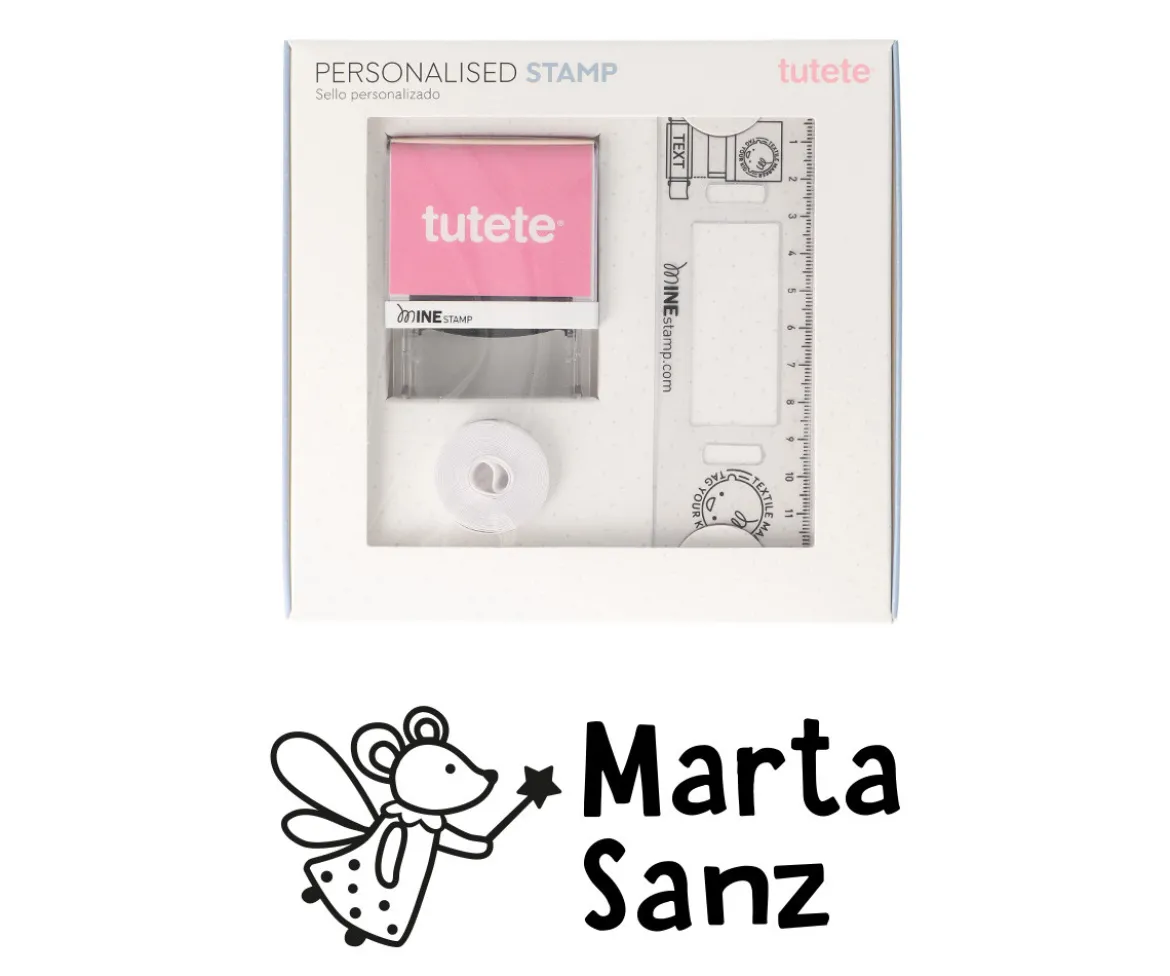 Sello Personalizado Mouse Fairies + Cinta Blanca para Ropa Oscura