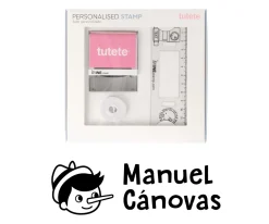 Sello Personalizado Niño Madera + Cinta Blanca para Ropa Oscura