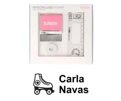 Sello Personalizado Patín + Cinta Blanca para Ropa Oscura