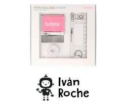 Sello Personalizado Robot + Cinta Blanca para Ropa Oscura