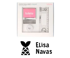 Sello Personalizado Sirena + Cinta Blanca para Ropa Oscura