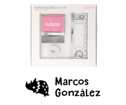 Sello Personalizado Triceratops + Cinta Blanca para Ropa Oscura