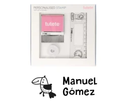 Sello Personalizado Tucán + Cinta Blanca para Ropa Oscura