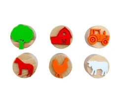 6 Sellos de Madera ChildGen Farm