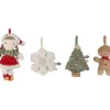 Set 4 Adornos de Navidad Rosa