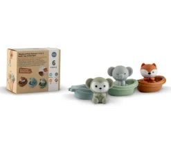 Set 3 barcos y 3 Animales Marioneta Dedos Jungle