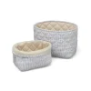 Set 2 Cestas Almacenamiento Classic Stripes Blue Praline