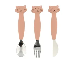 Set 3 Cubiertos Silicona Mr. Cat
