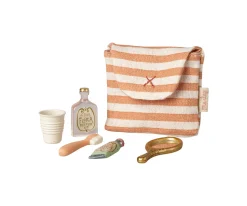 Set de Cepillo de Dientes en Bolsa Mouse Coral Stripe