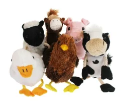 Set de 6 Marionetas de Dedo Animales de Granja
