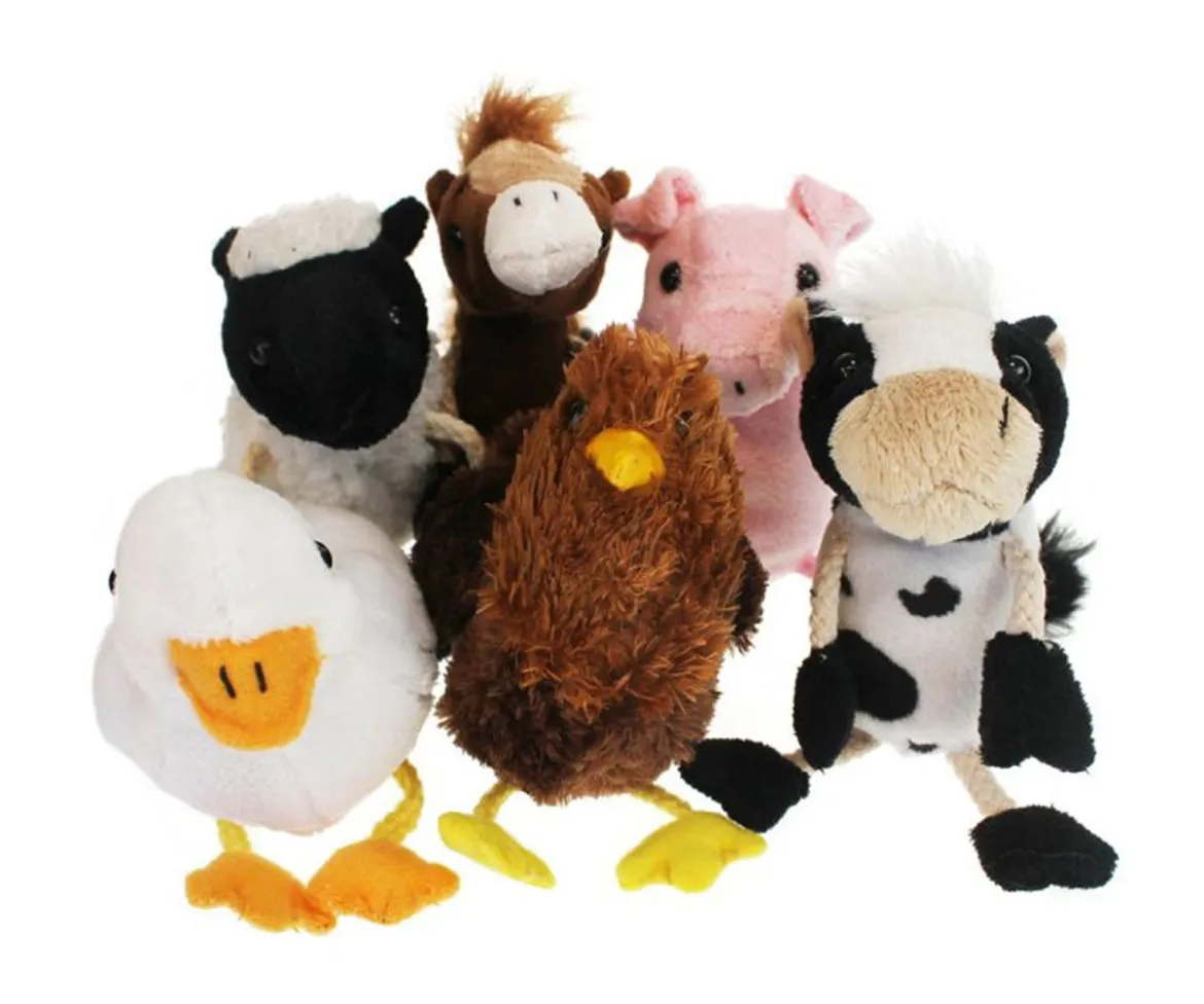 Set de 6 Marionetas de Dedo Animales de Granja