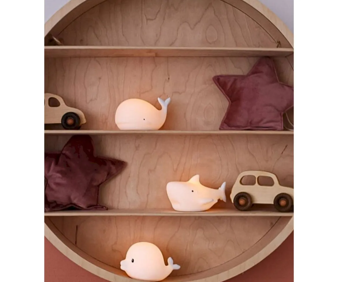 Set de 3 Mini Lámparas Océano Delfín, Ballena y Tiburón