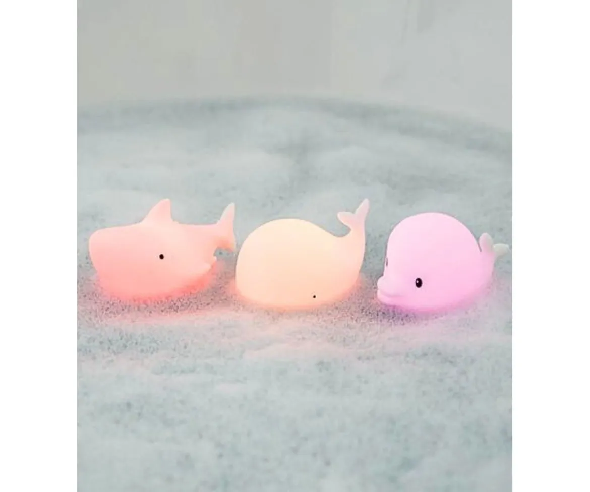 Set de 3 Mini Lámparas Océano Delfín, Ballena y Tiburón