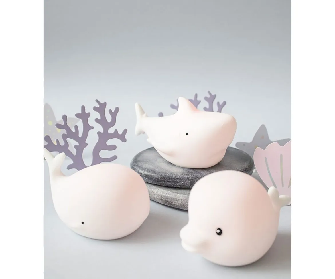 Set de 3 Mini Lámparas Océano Delfín, Ballena y Tiburón