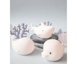 Set de 3 Mini Lámparas Océano Delfín, Ballena y Tiburón