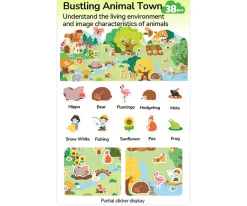 Set de Pegatinas de Gel Reutilizables Mideer Animales