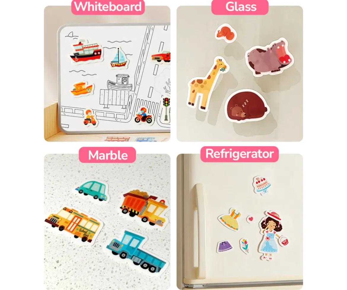 Set de Pegatinas de Gel Reutilizables Mideer Animales