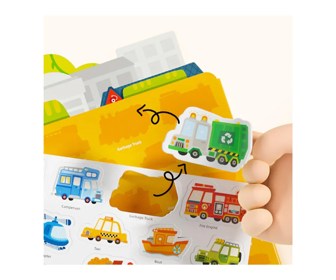 Set de Pegatinas de Gel Reutilizables Mideer Calle