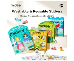 Set de Pegatinas de Gel Reutilizables MiDeer Princess Dress Up