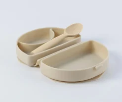 Set de Plato y Cuchara de Silicona Plegable Avena