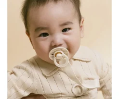 Set de Regalo BIBS Colour Chupete y Clip Loop Ivory
