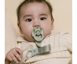 Set de Regalo BIBS Colour Chupete y Clip Loop Sage