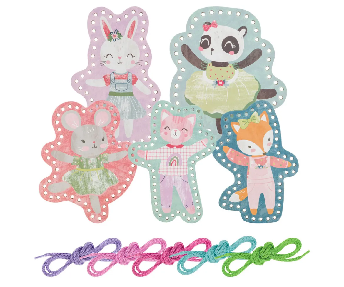 Set de Tarjetas de Enhebrado Lacing Cards Fancy Friends
