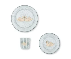 Set de Vajilla Infantil Sparkly Swan Blue