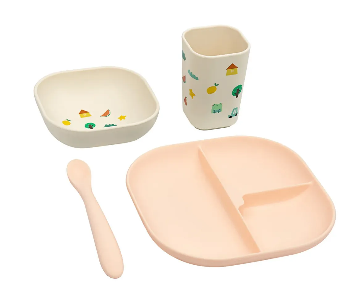 Set de Vajilla Tiny Bits Tangerine