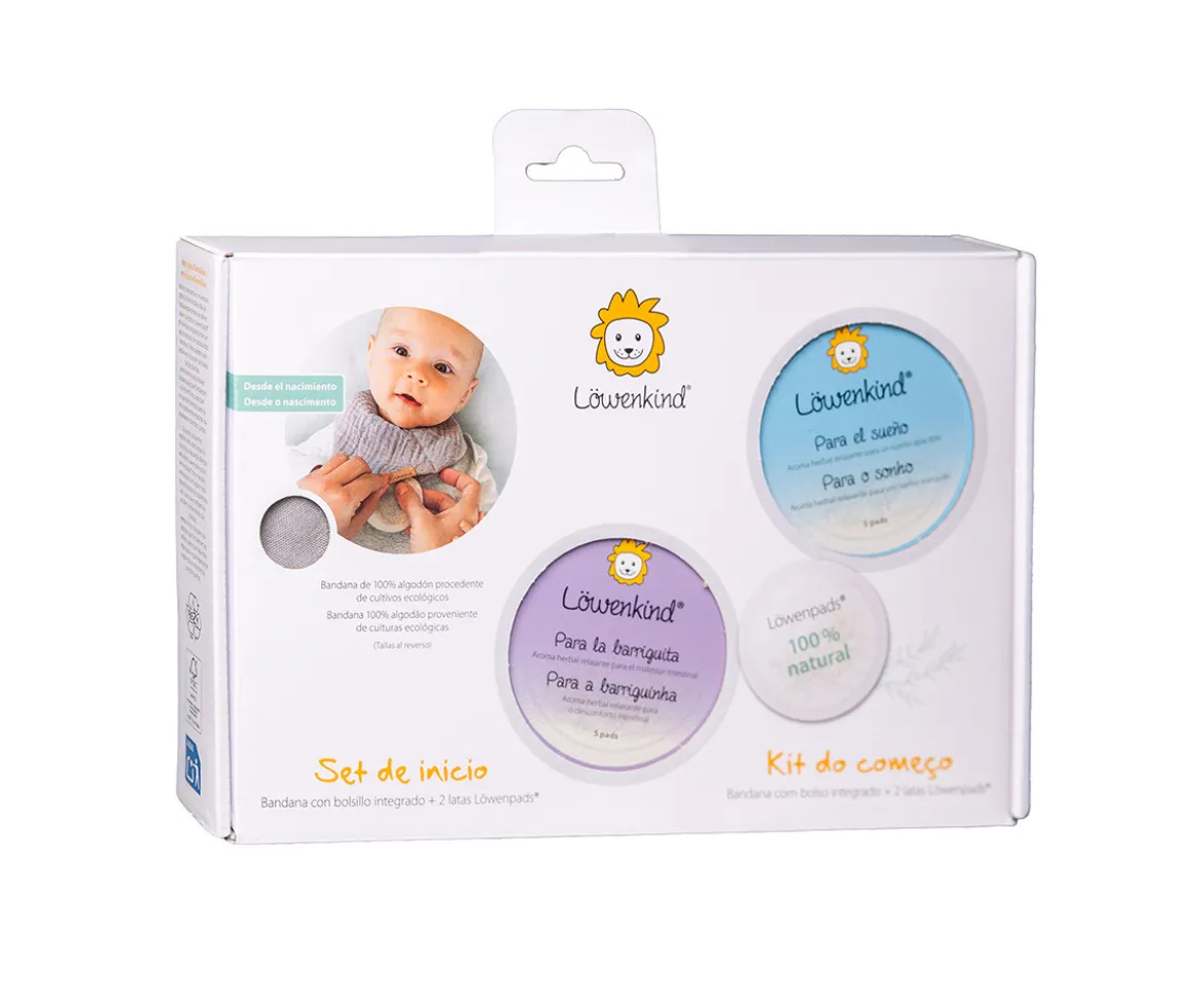 Set Inicio Bandana Mini Rosa Empolvado + 2 LowenPads