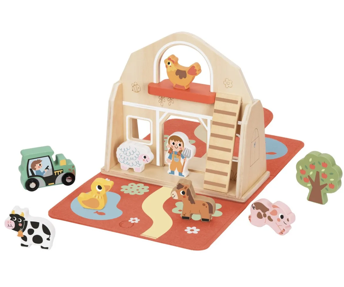 Set Maletín Granja de Madera