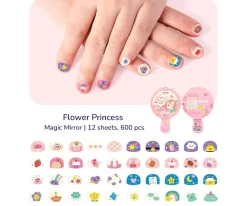 Set Pegatinas para Uñas con Espejo "Princesa Floral"