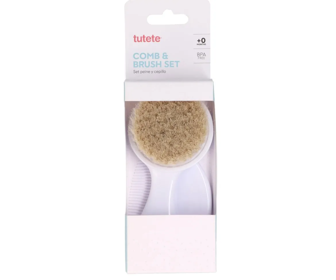 Set Peine y Cepillo Tutete Blanco Personalizable