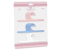 Set Perchas 4 Rosa, 4 Azul, 4 Blanca