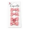 Set 2 pinzas y 2 Gomas de Pelo Rosa