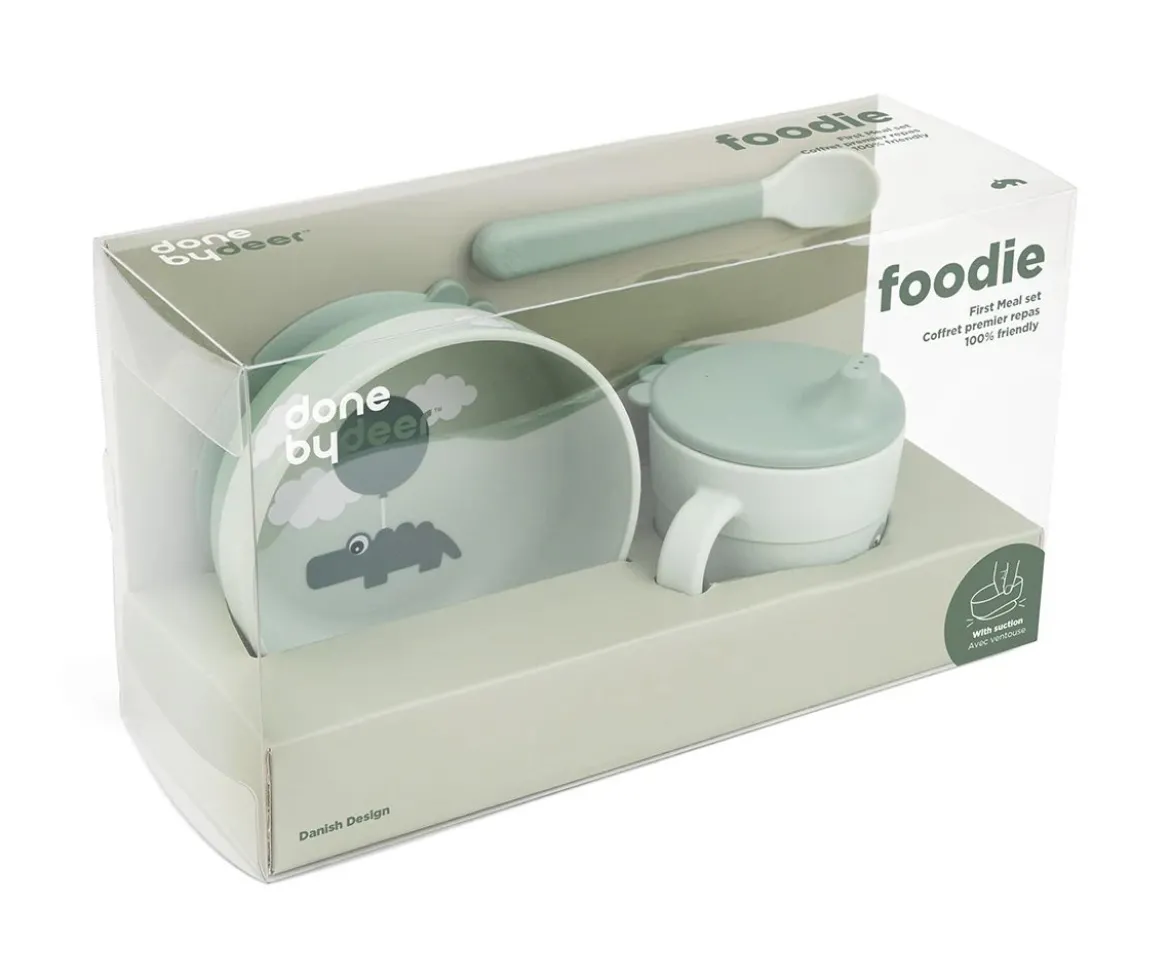 Set Primera Vajilla Foodie Happy Clouds Verde