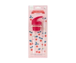 Set Tapa Pajita y Cepillo Cherries