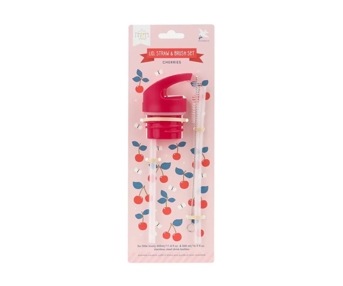 Set Tapa Pajita y Cepillo Cherries