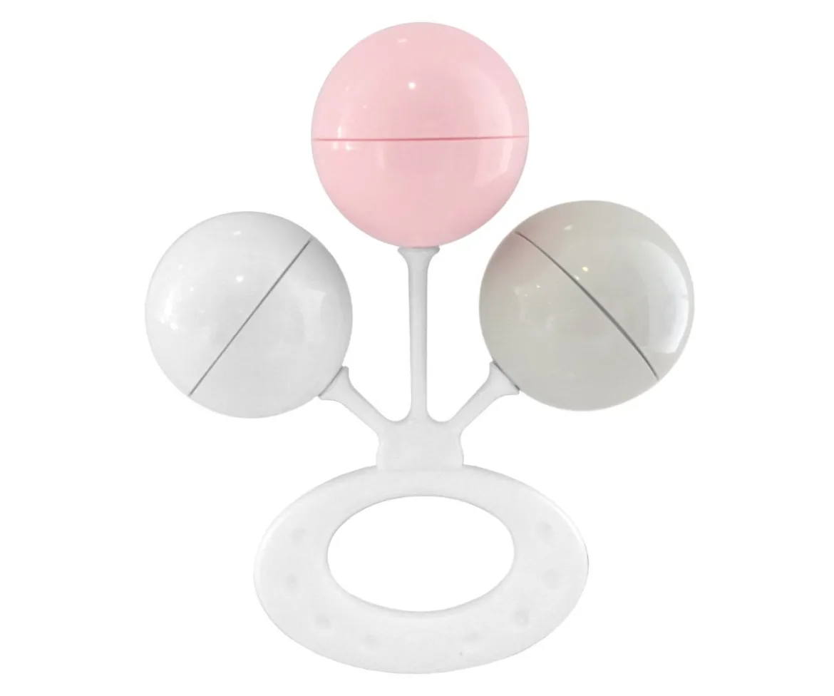 Sonajero 3 Bolitas Rosa