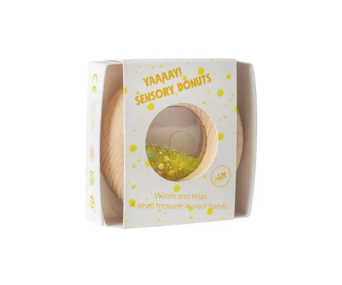Sonajero Calm Donut Sensorial Yellow