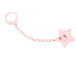 Sujetachupetes Personalizable Estrella Rosa Empolvado