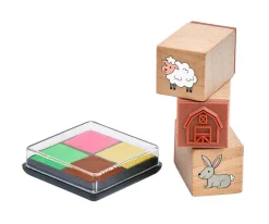 Tampones De Madera Animales Granja