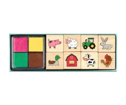 Tampones De Madera Animales Granja