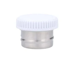 Tapón con Base Metal para Botella Acero Blanco