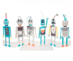 Tarjeta de Cumpleaños Robots