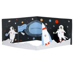 Tarjeta de Cumpleaños Space 3d Scene