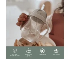 Taza Antiderrame Non-Spill con Pajita Flexible con Peso 240ml Bloom