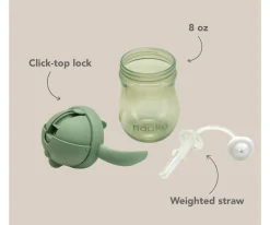 Taza Antiderrame Non-Spill con Pajita Flexible con Peso 240ml Soft Sand