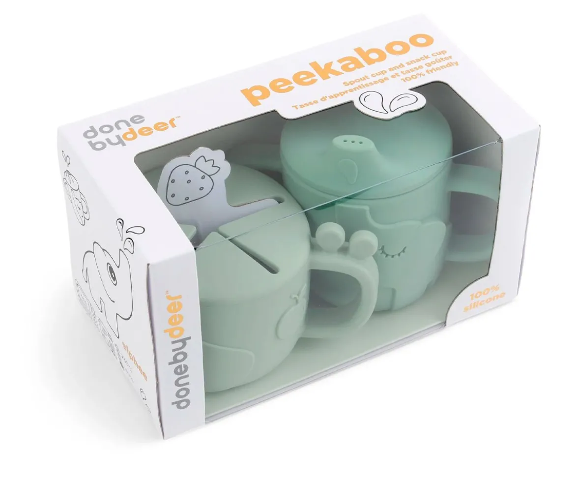Taza de Aprendizaje Peekaboo y Dispensador de Snacks Deer Friends Powder